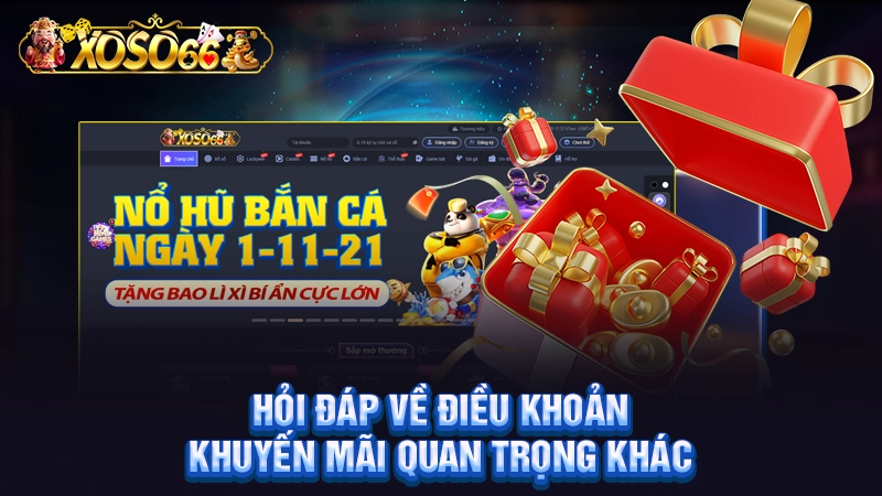 Hỏi đáp về điều khoản khuyến mãi quan trọng khác